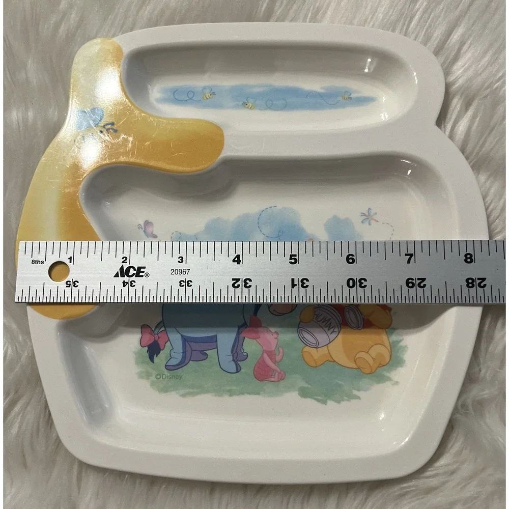 The First Years Disney Winnie the Pooh Melamine Divided Plate Honey Pot Shape